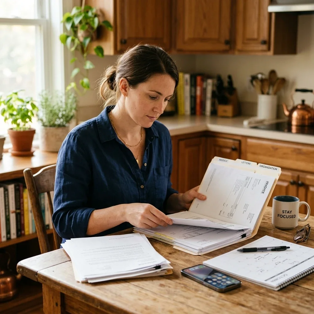 driver preparing documents for a DMV hearing after a DUI arrest